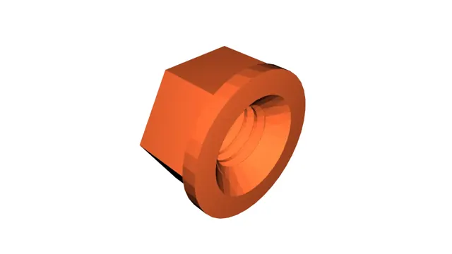 Écrou hexagonal à embase – pièce imprimée en 3D
